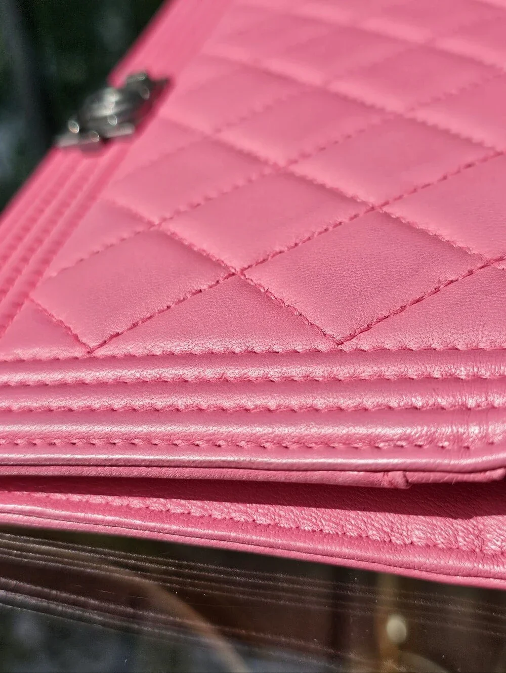 Chanel Long Boy Wallet In Bubble Gum Pink